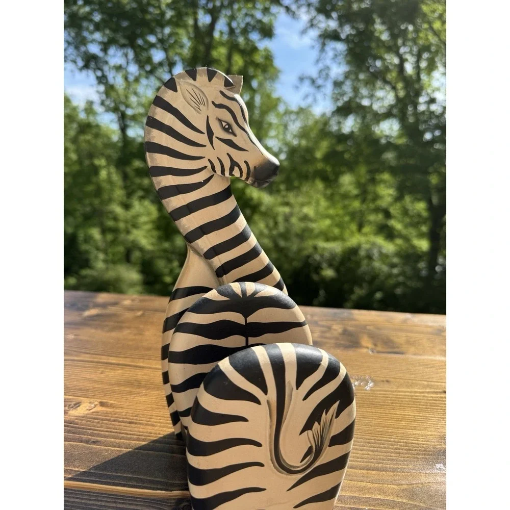 Zebra Wooden‎ Letter Holder Mail Organizer Safari Animal Desk Decor Nursery